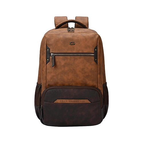 Gear Quantum 3 18"/29L Antitheft Large Faux Leather Laptop backpack with Raincover /Travel /College Bag For Men/Women
