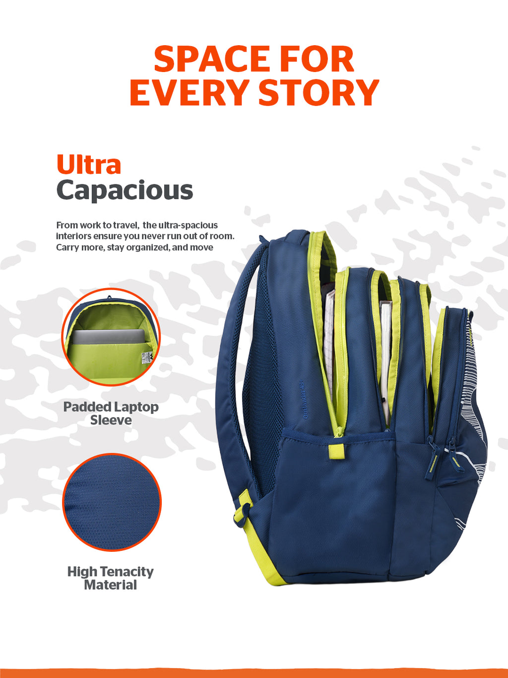 Wildcraft Outlander 45+  Laptop Backpack With RainCover for Men & Women