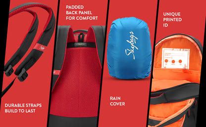 Skybags KYRO RC 02 SCBP WARRIOR RED BLACK