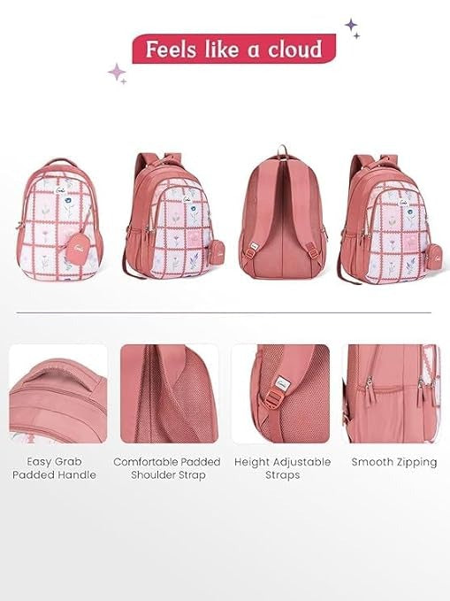 Genie Liora College Backpack For Girls |19 Inch -36 L