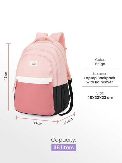 Genie Vibecheck Backpack For Girls |19 Inch-36 Litres