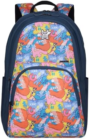Arctic Fox Color Splash  School Backpack for Boys and Girls -34 Liters (Dark denim)