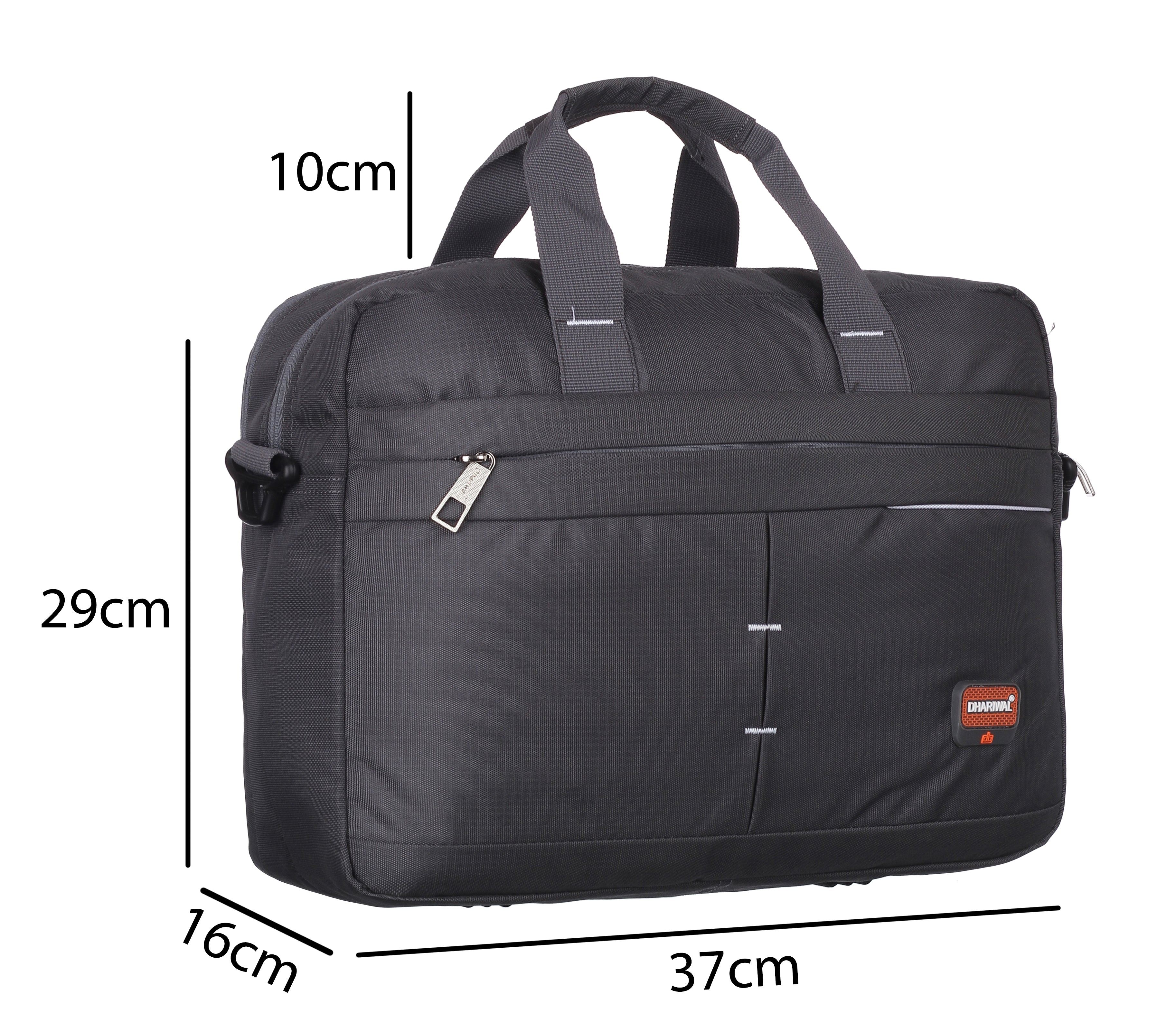 फोम फाइल मैसेंजर बैग 16 इंच भूरा फॉक्स लेदर ऑफिस बैग | पुरुषों के लिए लैपटॉप बैग EB-611