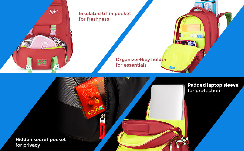 Skybags Sonic Pro School Backpack, 42L,