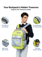 Uppercase Pixel 01 Laptop Backpack Triple Compartment School Bag 36L