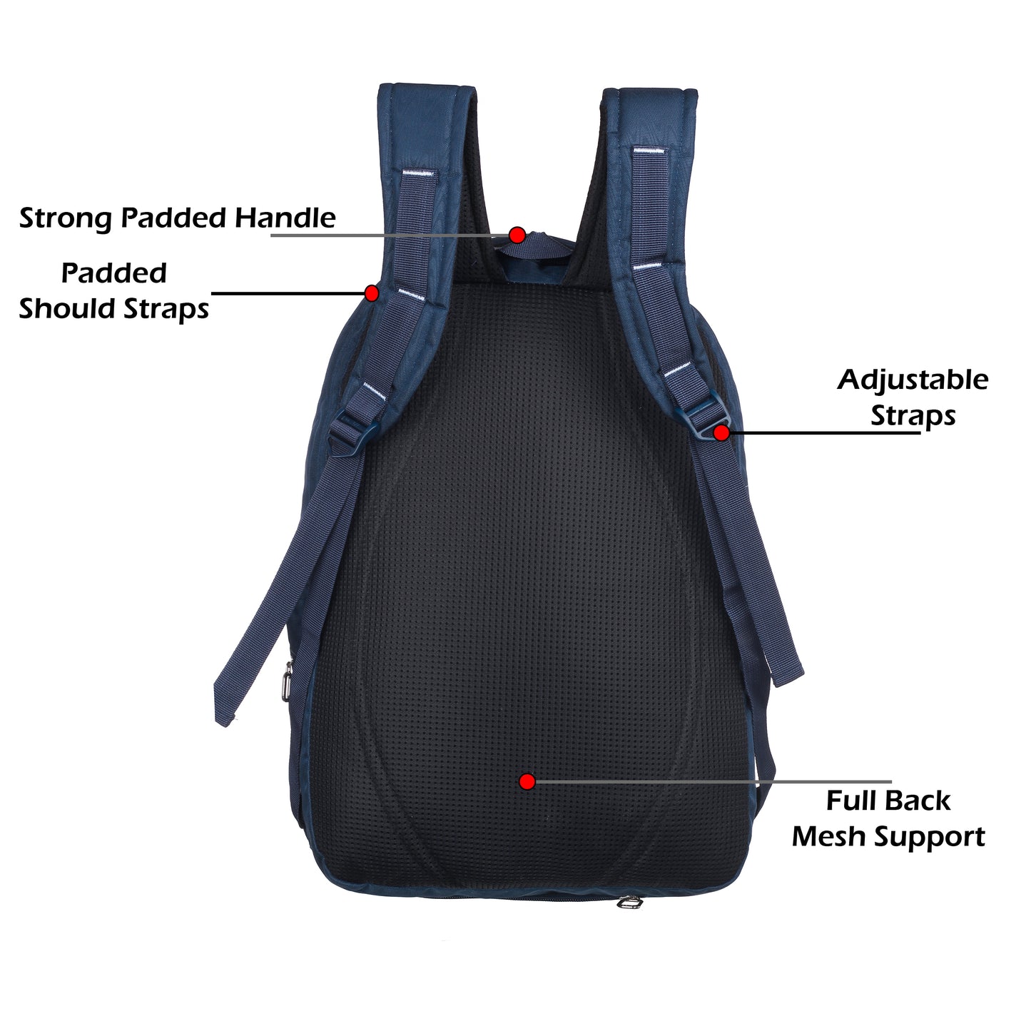 धारीवाल यूनिसेक्स ड्यूल कम्पार्टमेंट लैपटॉप बैकपैक रेन कवर के साथ 51L LB-106