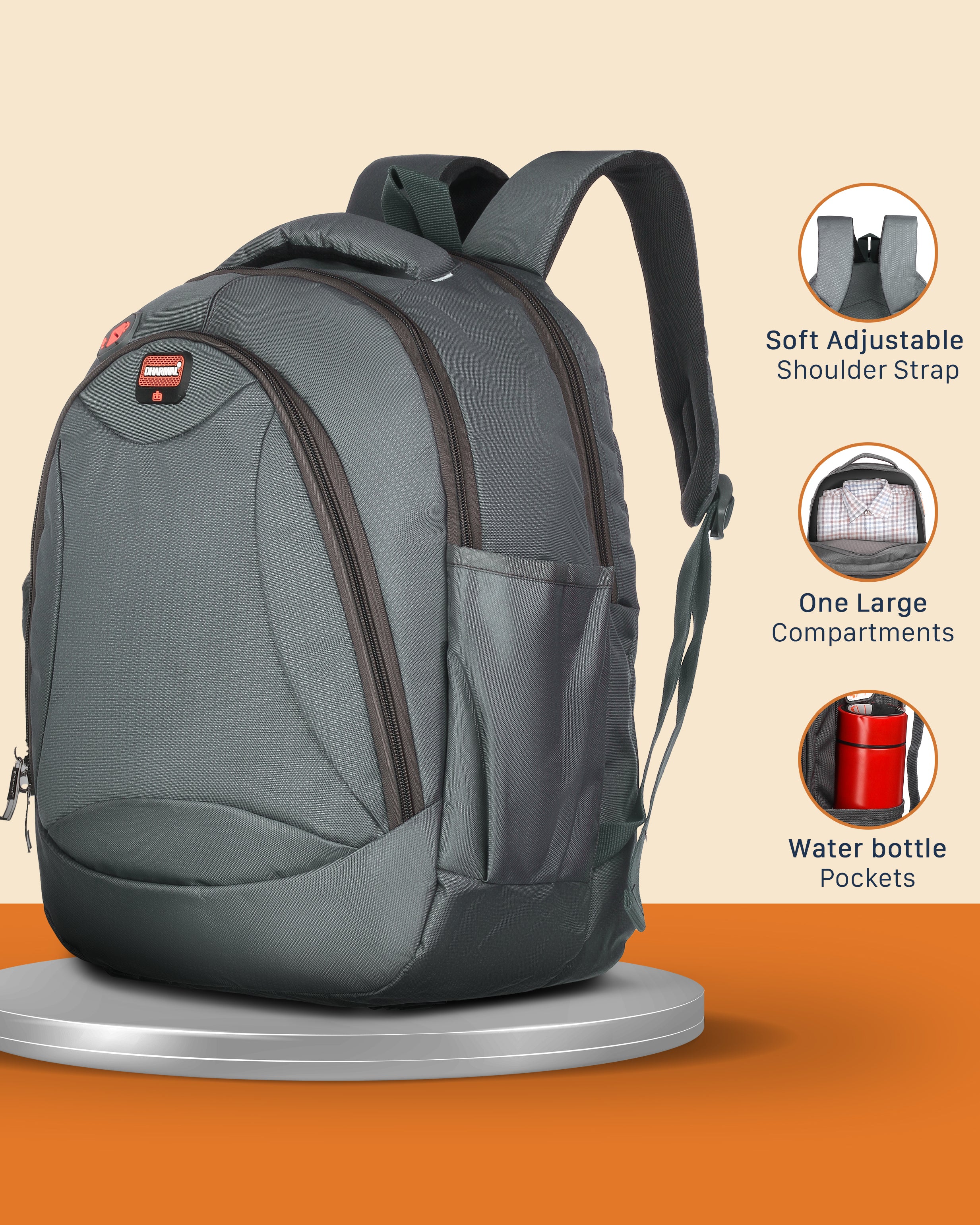 Dhariwal 29L BP-208 Travel/School/College/Office/Running Staff Bag For Men & Women