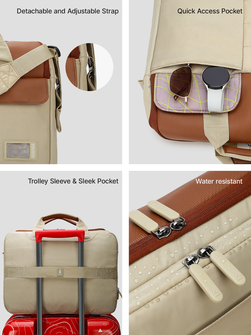 uppercase 14L Omega 03 Professional Laptop Messenger Bag | up to 15.6''| 3x More Water Resistant