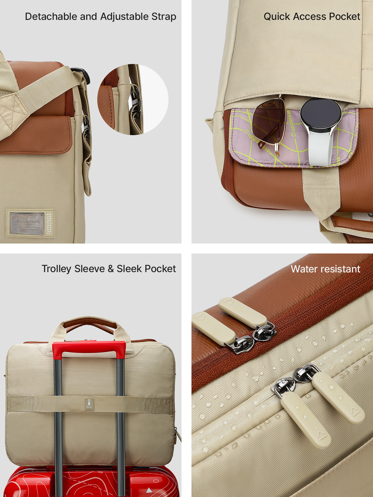 uppercase 14L Omega 03 Professional Laptop Messenger Bag | up to 15.6''| 3x More Water Resistant