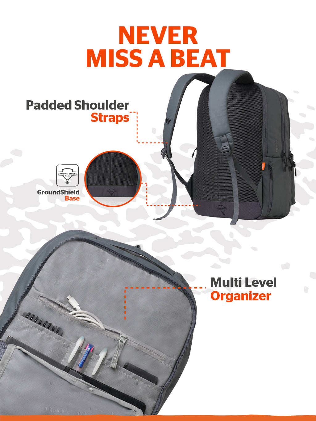 Wildcraft Ranger 45 L Laptop Backpack With RainCover for Men & Women