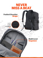 Wildcraft Drifter 35 L Laptop Backpack With RainCover for Men & Women