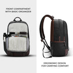 Gear Classic 4 19"/31L Medium Faux Leather Anti Theft Laptop Backpack | Casual | Travel | College Bag For Men/Women