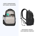 Gear Aspire 3 Faux Leather 17"/25L laptop /Travel /College Bag For Men/Women (Black-Black)