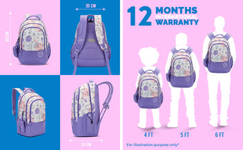 Skybags CHARM 03 SCHOOL BACKPACK PURPLE-37L