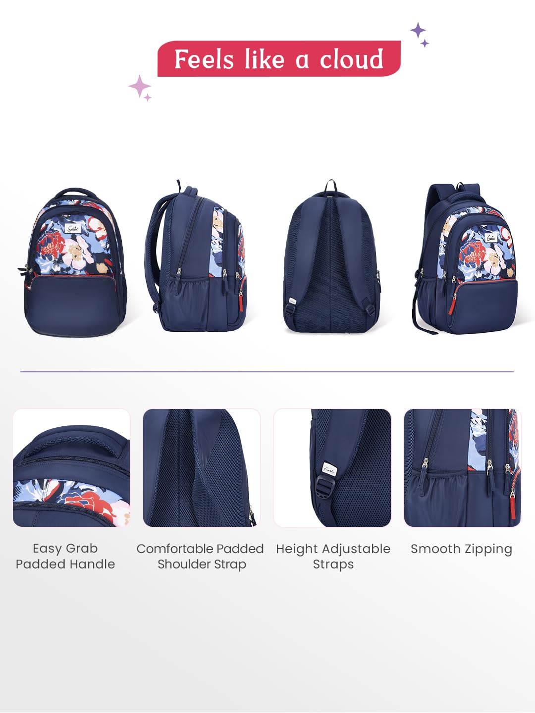 Genie Diasora  Laptop School Backpack For Girls |19 Inch -36 L