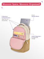 Genie Marshmellow Backpack For Girls |19 Inch-36 Litres