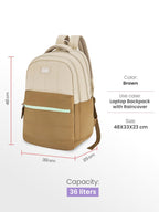 Genie Marshmellow Backpack For Girls |19 Inch-36 Litres