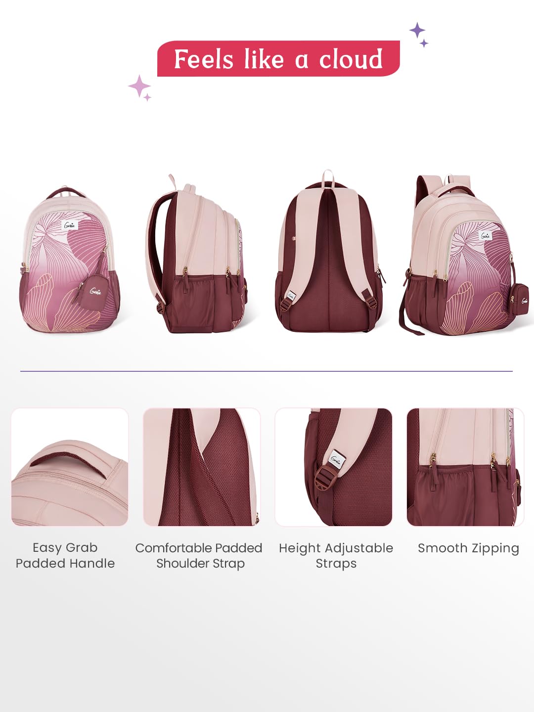 Genie Emberlit  Laptop Backpack  For Girls |19 Inch- 36 L