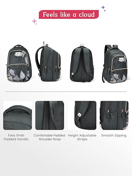 Genie Canopy School Backpack For Girls |19 Inch-36 Litres