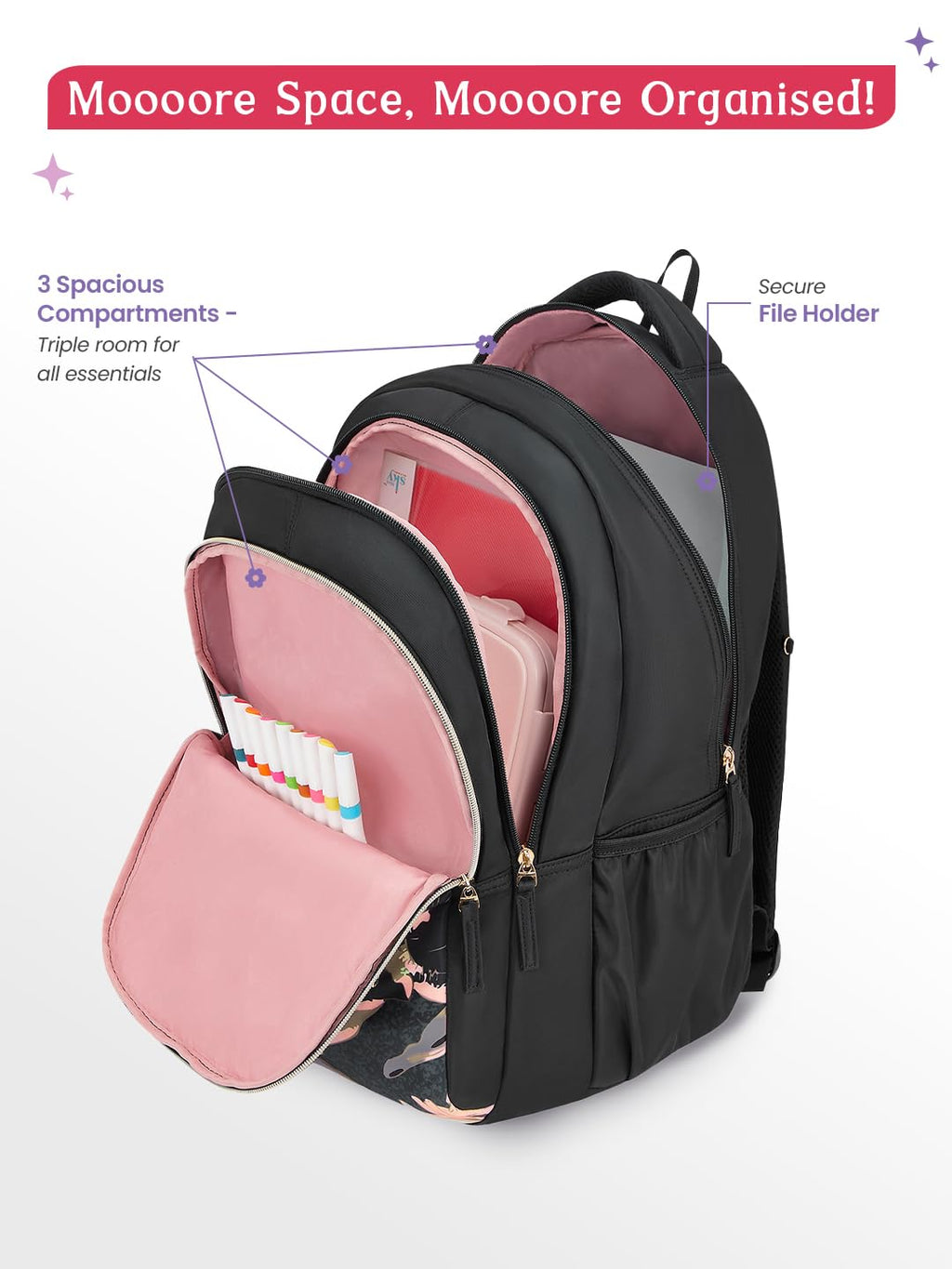 Genie Seabloom Backpack For Girls |19 Inch - 36 L
