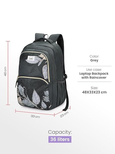 Genie Canopy School Backpack For Girls |19 Inch-36 Litres