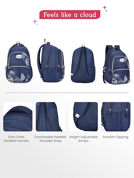 Genie Canopy School Backpack For Girls |19 Inch-36 Litres