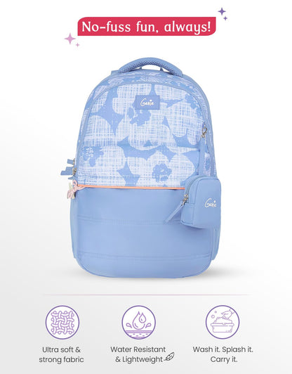 Genie Quilsy Backpack For Girls |19 Inch-40 Litres