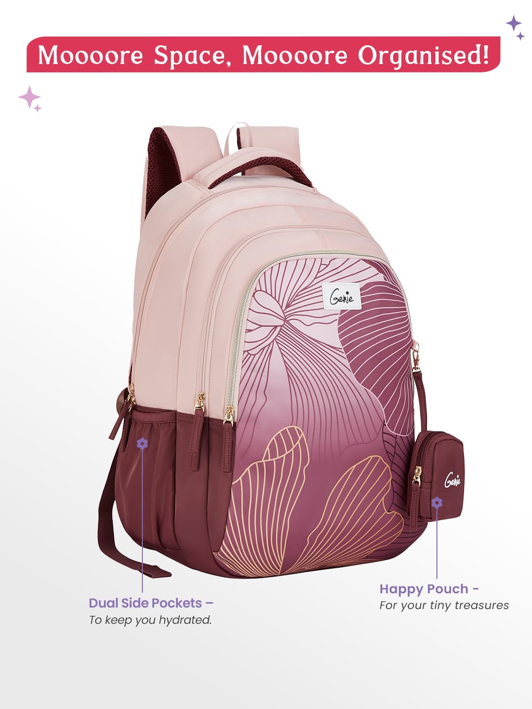 Genie Emberlit  Laptop Backpack  For Girls |19 Inch- 36 L