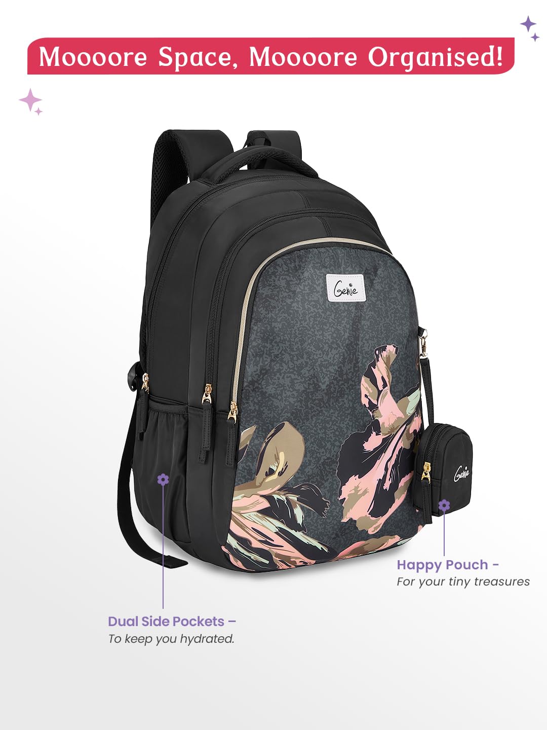Genie Seabloom Backpack For Girls |19 Inch - 36 L