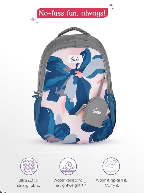 Genie 36 L Nightfern Backpack For Girls |19 Inch - Blue