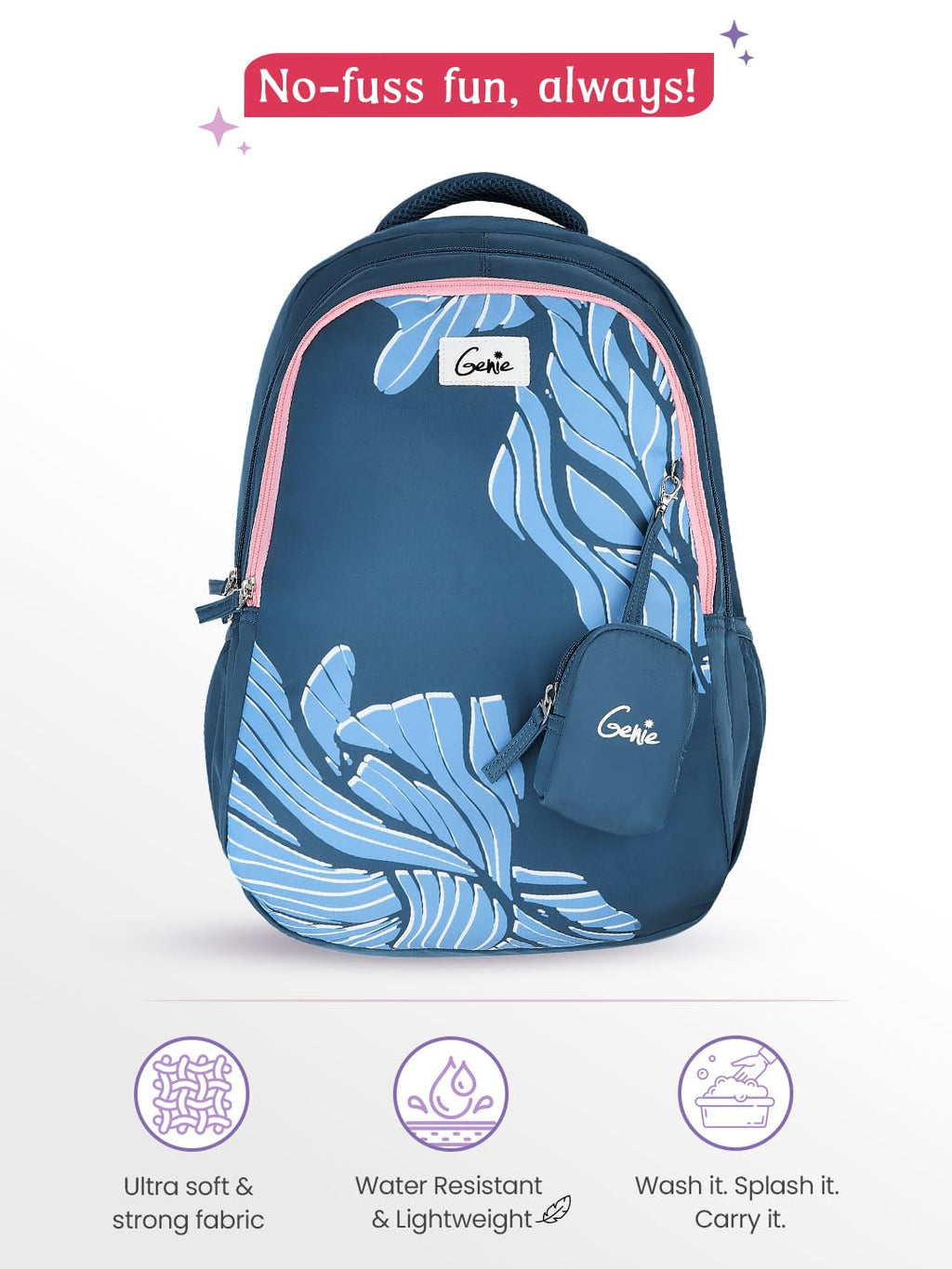 Genie Mira Backpack For Girls |19 Inch-36 Litres