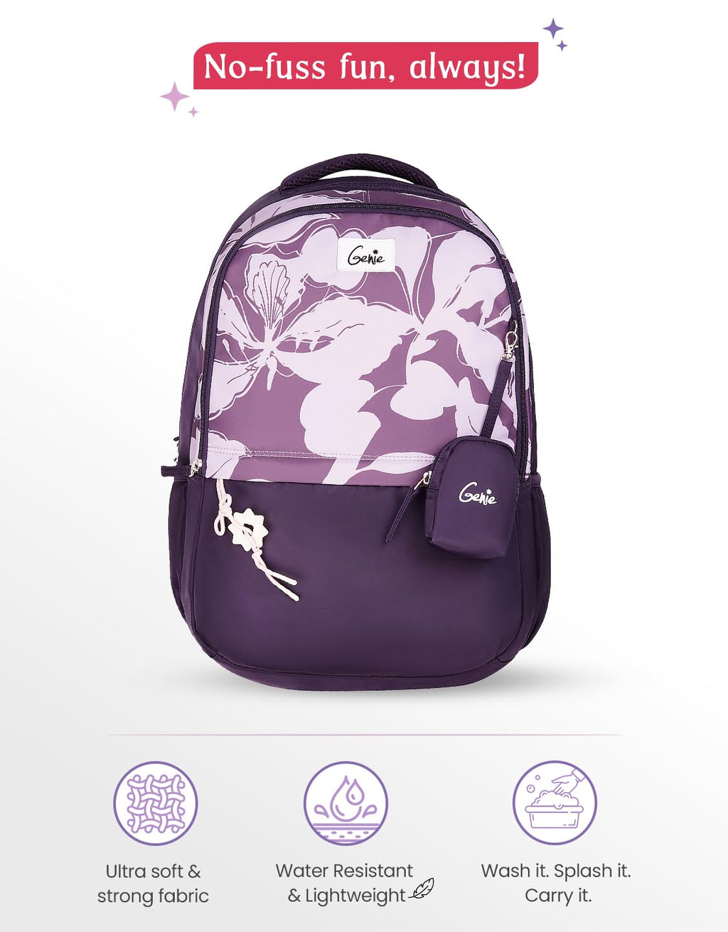 Genie Petone Backpack For Girls |19 Inch-40 Litres