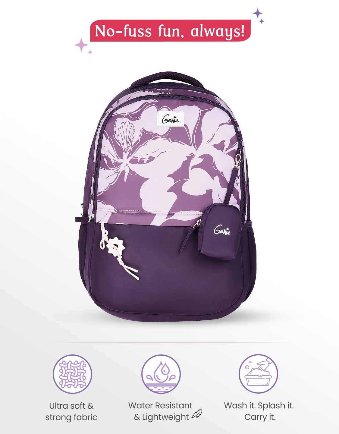 Genie Petone Backpack For Girls |19 Inch-40 Litres