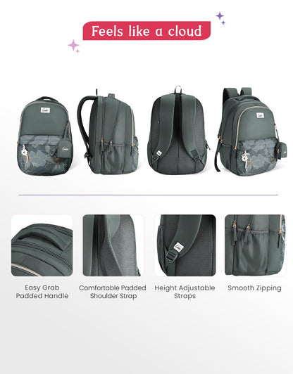 Genie 40 L Marilit Laptop  School Backpack For Girls |19 Inch - Grey