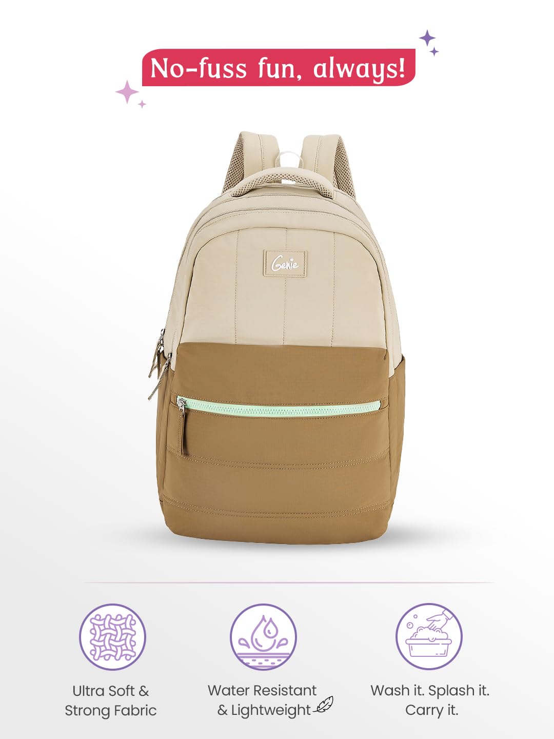 Genie Marshmellow Backpack For Girls |19 Inch-36 Litres