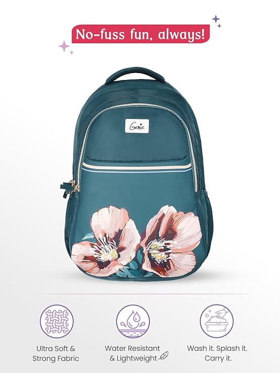 Genie Evepetal Laptop Backpack  For Girls |19 Inch-36 L