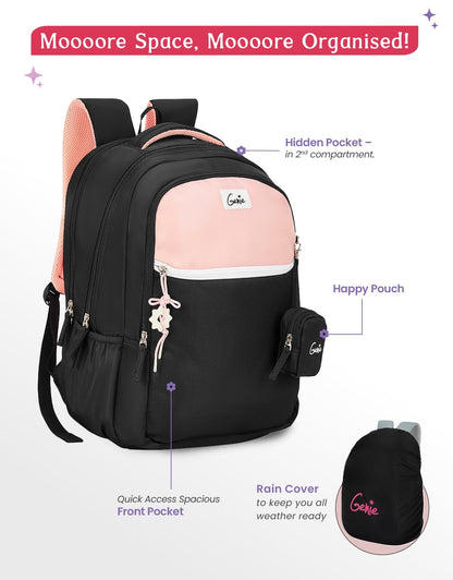 Genie Twist Backpack For Girls |19 Inch-40 Litres