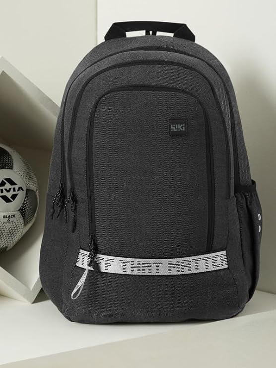 WIKI Polyester 31.5L 3 Compartments Backpack/Bag For Boys and Girls Kids | Spacious Lightweight Bag with Comfortable Padded Shoulder Strap(12969)