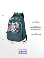 Genie Diasora  Laptop School Backpack For Girls |19 Inch -36 L