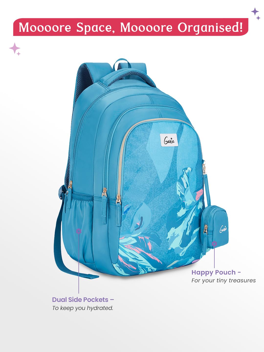 Genie Seabloom Backpack For Girls |19 Inch - 36 L