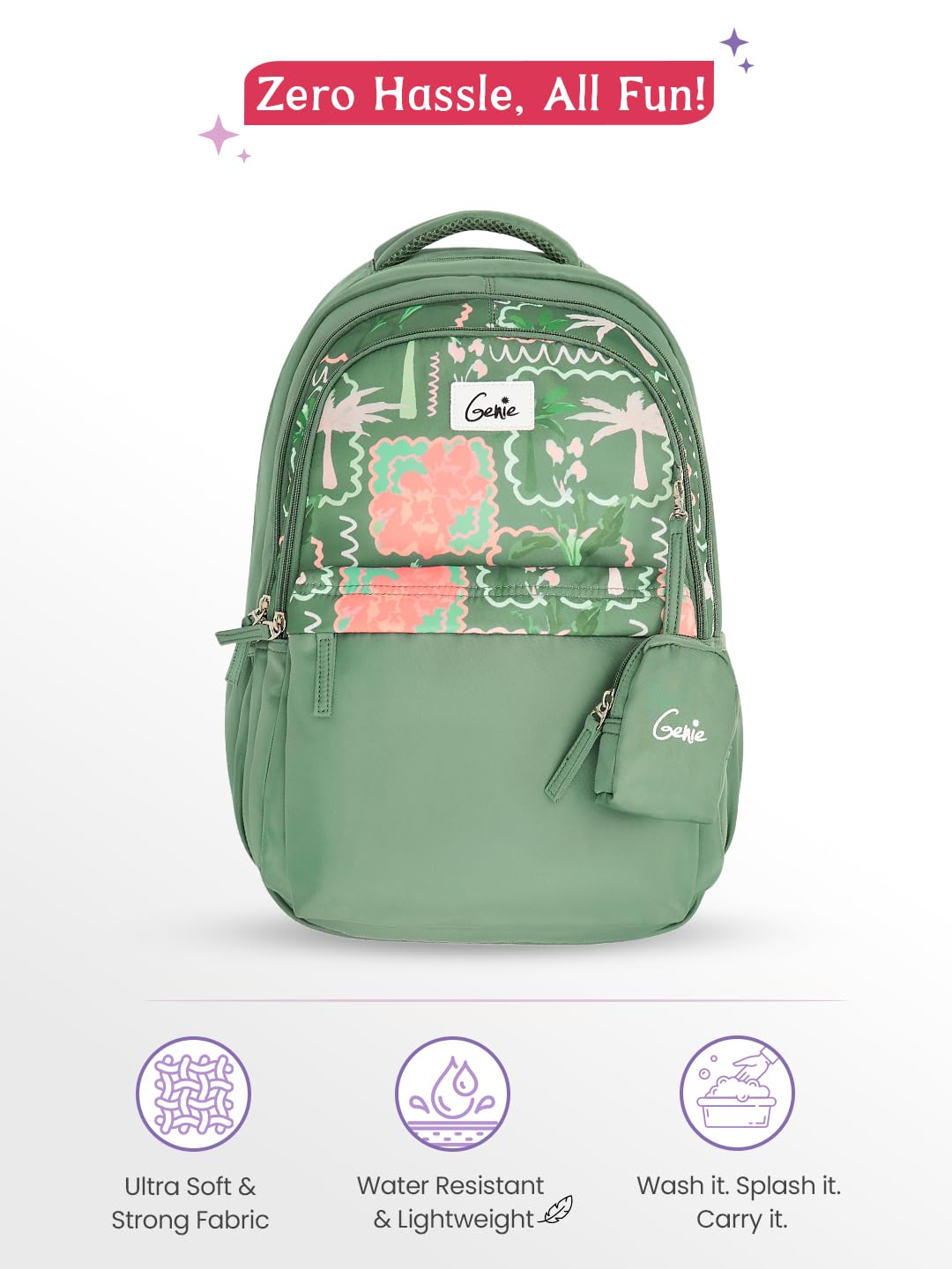 Genie Mirana Backpack For Girls |19 Inch-36 Litres