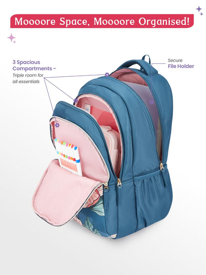 Genie Aurela Backpack For Girls |19 Inch-36 Litres