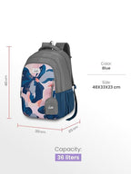 Genie 36 L Nightfern Backpack For Girls |19 Inch - Blue