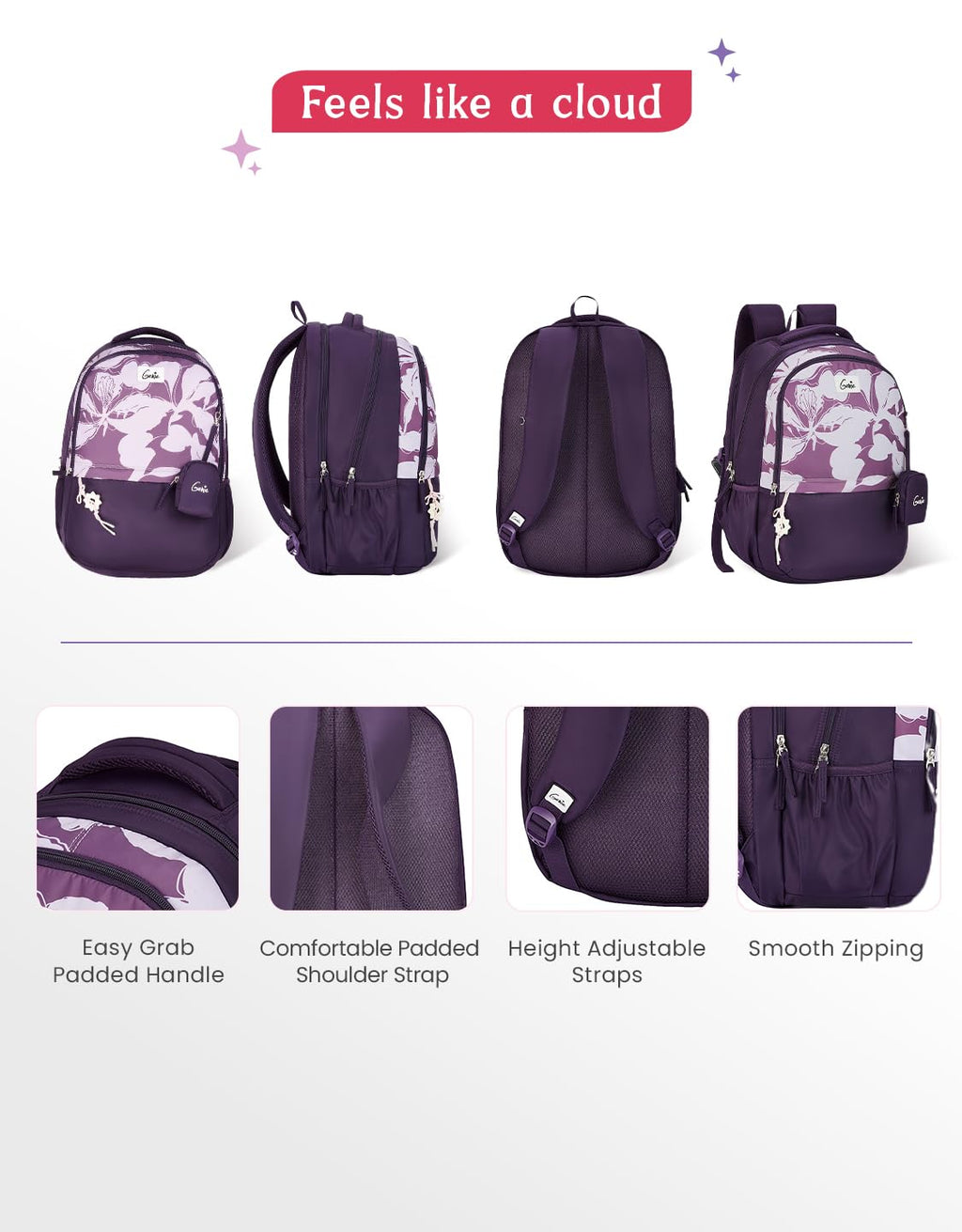 Genie Petone Backpack For Girls |19 Inch-40 Litres