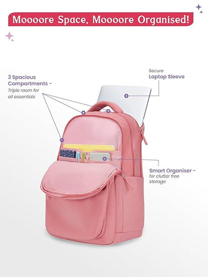 Genie Rue Laptop Backpack For Girls |19 Inch-36 L