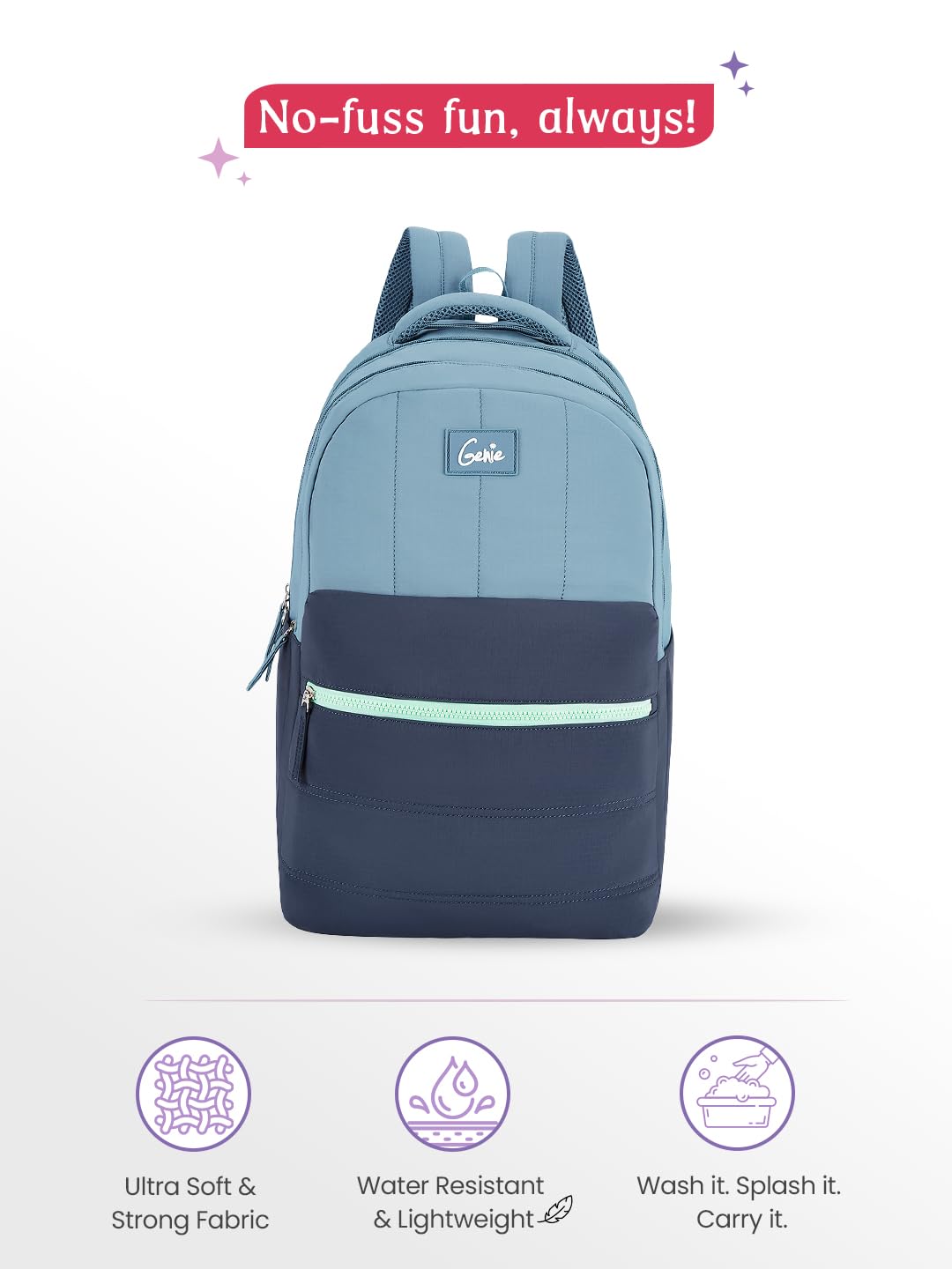 Genie Marshmellow Backpack For Girls |19 Inch-36 Litres