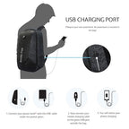 Arctic Fox Alarm Zipper System | Anti-Theft Backpack with USB Charging Port | 15.5 Inch Laptop Bag (Glitch Black-35L)