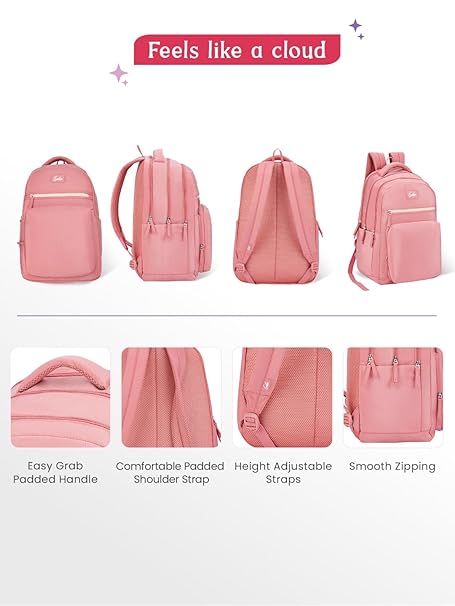 Genie Rue Laptop Backpack For Girls |19 Inch-36 L