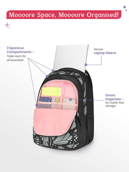 Genie  Morphi Laptop School Backpack  For Girls |19 Inch-36 L