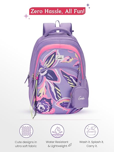 Genie Enchant  27 L Backpack For Girls |17 Inch - Purple